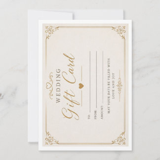 Ideias de Cartões de Presente de Casamento Elegant