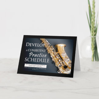 Ideias do presente do saxofone - cartões da lição