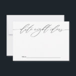 Ideias noturnas para recém-casados Cartão de Guard<br><div class="desc">Essas cartas maravilhosamente projetadas oferecem uma maneira única de os convidados do casamento compartilharem suas ideias noturnas favoritas com a noiva e o noivo. Ideal para adicionar um toque pessoal ao seu dia especial, essas cartas garantem que as manobras sejam apreciadas para o casal feliz. Perfeito para recepções de casamento,...</div>