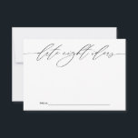 Ideias noturnas para recém-casados Cartão de Guard<br><div class="desc">Essas cartas maravilhosamente projetadas oferecem uma maneira única de os convidados do casamento compartilharem suas ideias noturnas favoritas com a noiva e o noivo. Ideal para adicionar um toque pessoal ao seu dia especial, essas cartas garantem que as manobras sejam apreciadas para o casal feliz. Perfeito para recepções de casamento,...</div>