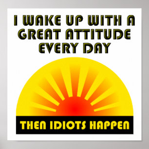 Idiotas Acontecem Poster Engraçado