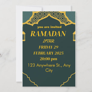 Iftar convite de festas, meu aniversário em ramadã