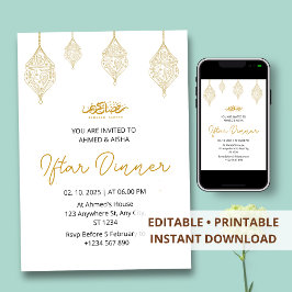 Iftar jantar convite ramadan com o hotel