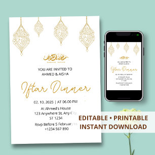 Iftar jantar convite ramadan com o hotel