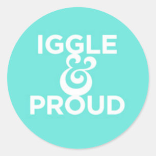 "Iggle &" etiqueta orgulhosa