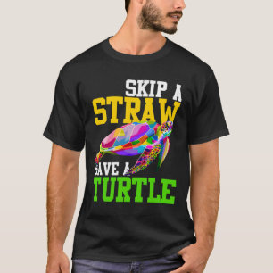 Ignorar Uma Palha Salvar Uma Tartaruga - Camisas D