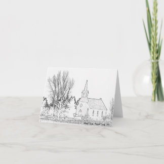 Igreja do cartão de nota B&W Rindal, o Condado de