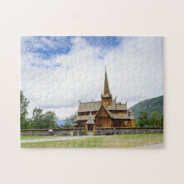 Igreja do Stave em Lom, quebra-cabeça de Noruega