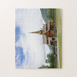 Igreja do Stave em Lom, quebra-cabeça de Noruega