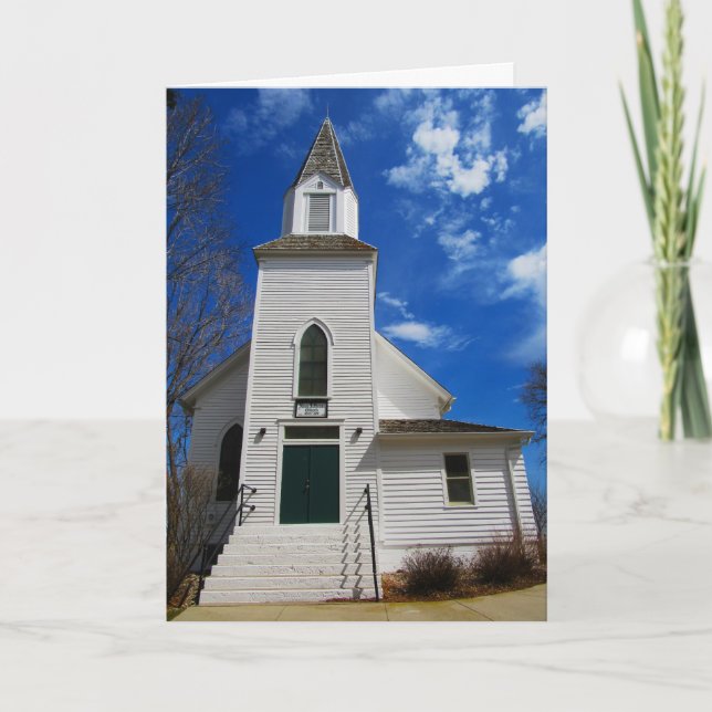 "Igreja Histórica de Ness" Cartão de Páscoa (Frente)