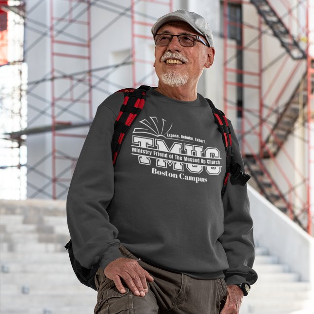 Igreja Maluca Camisa Masculina Cinza Universidade (Criador carregado)