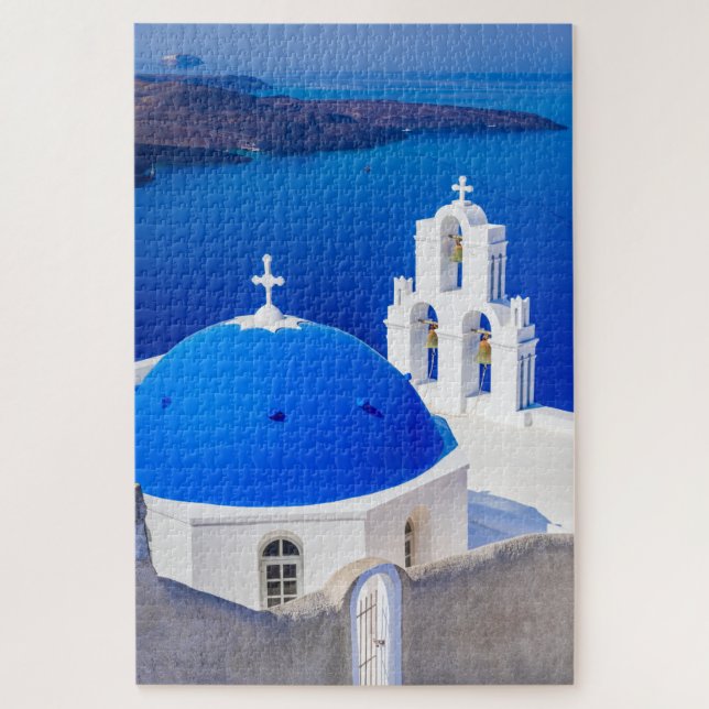 igreja quebra-cabeça Santorini (Vertical)