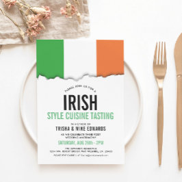Iirish Themed Cuisine | Convite Branco de Sinaliza