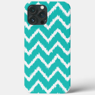 Ikat Chevrons - Turquesa e branca