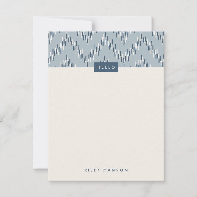 Ikat Zig Zig Stationery Dashing Boho (Frente)