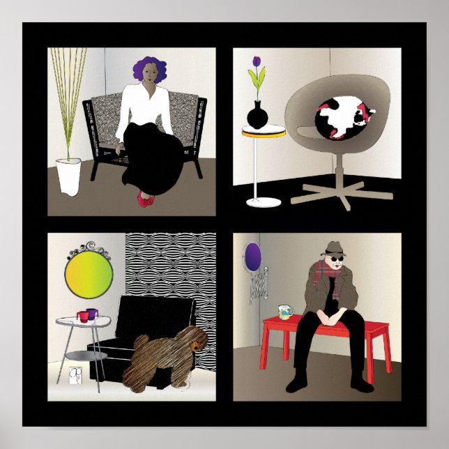 Ikea Interiors Poster - Limite Preto (Frente)