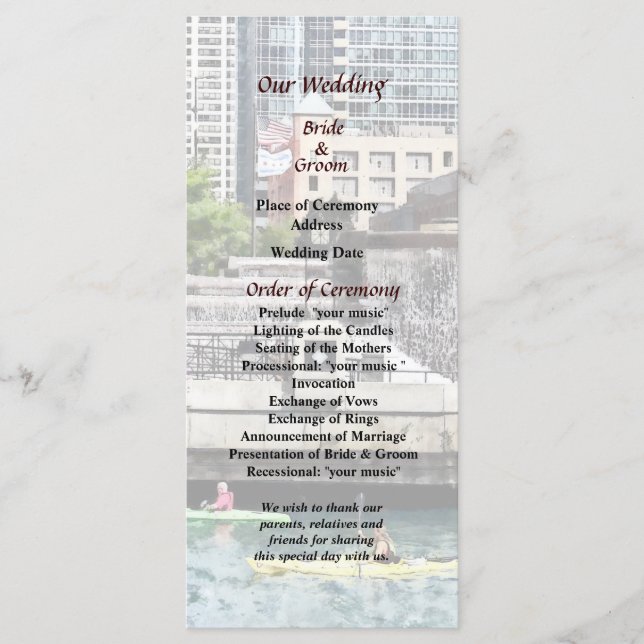 IL - Programa de Casamento no Rio Chicago (Frente)