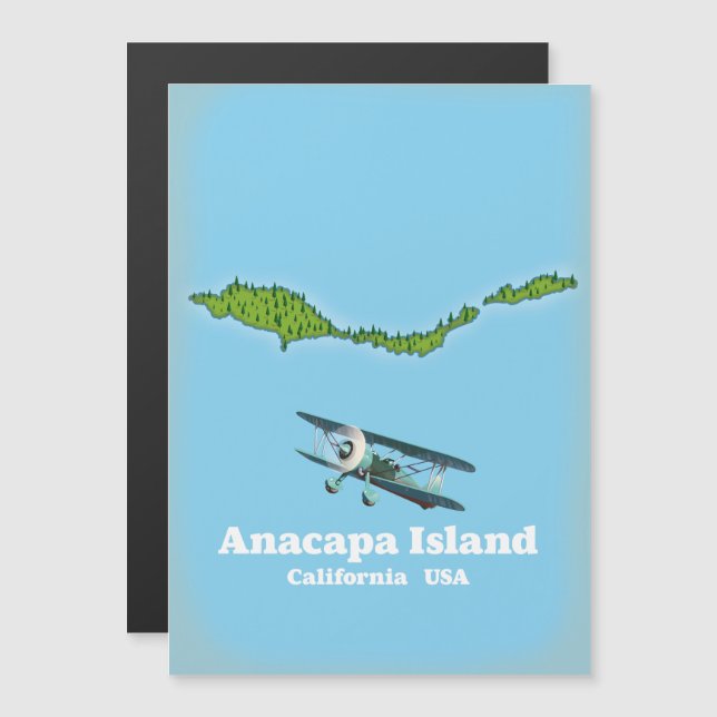 Ilha Anacapa Califórnia EUA mapa (Frente/Verso)