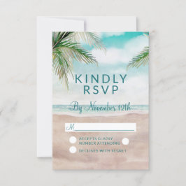 Ilha Breeze Painel Beach Wedding RSVP Resposta