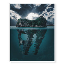 Ilha de Arte abstrato Fantasy