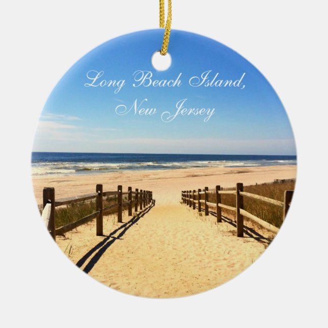 Ilha de Long Beach, enfeites de natal de NJ LBI (Frente)