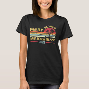 Ilha de Long Beach Férias em Família 2025 Camiseta