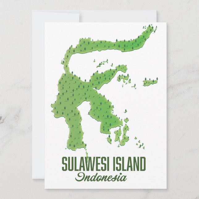 ilha de Sulawesi Indonésia mapa (Frente)