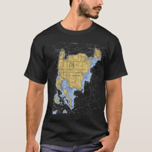 Ilha de Washington, t-shirt náutico da carta dos