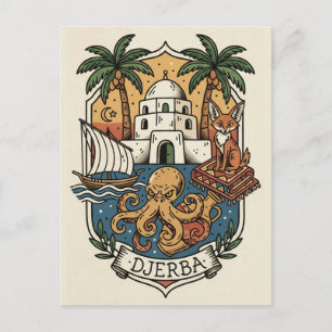 Ilha Djerba Tunísia Cartão Postal de Viagem