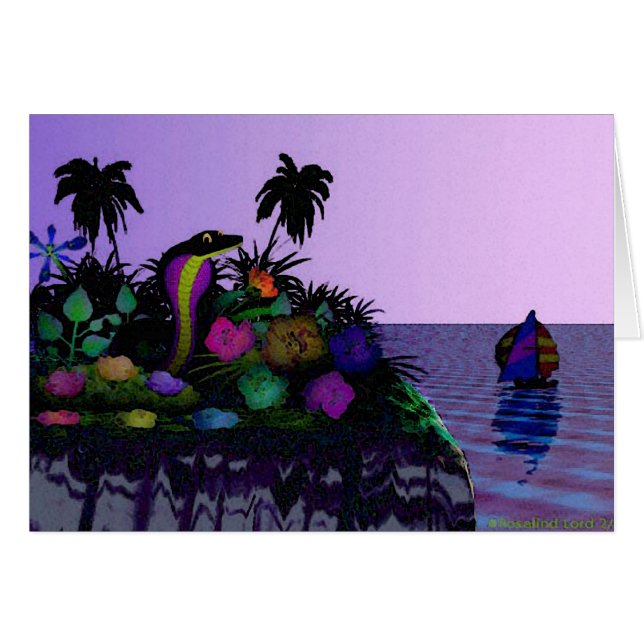 Ilha do cartão do Naja (Frente Horizontal)