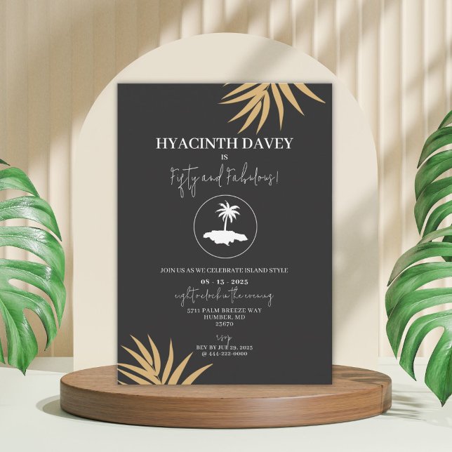 Ilha do Convite da Jamaica (Celebrate with island vibes with this elegant tropical theme invitation.)