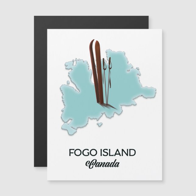 Ilha Fogo Canadá mapa poster (Frente/Verso)