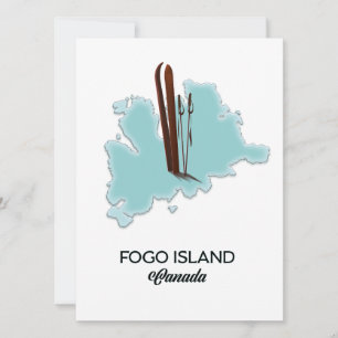 Ilha Fogo Canadá mapa poster