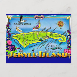 Ilha Jekyll Geórgia Colorido Cartão Postal