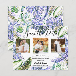 Ilha Lilás Roxo Casamento Tropical Save the Date
