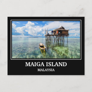 Ilha Maiga Malásia Cartão Postal