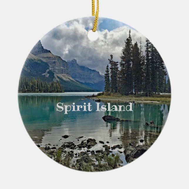 Ilha Spirit Jasper National Park Enfeite (Frente)