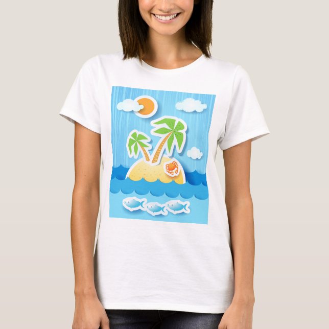Ilha tropical, camisa (Frente)