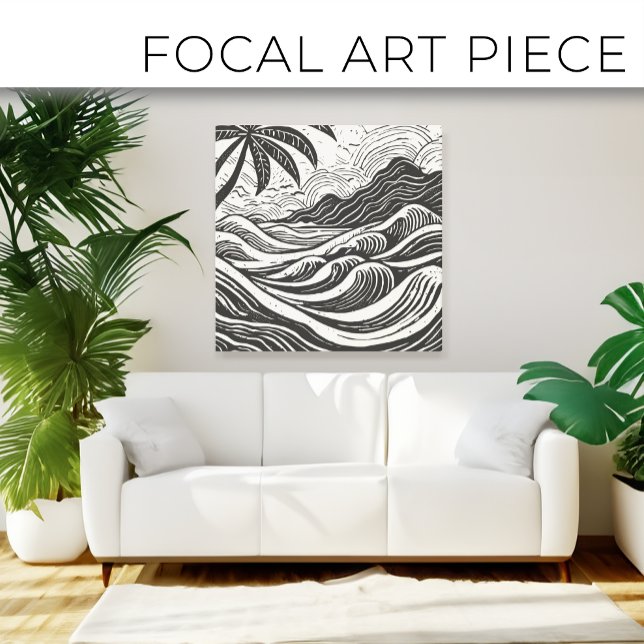 Ilha tropical no estilo impressão de madeira do ma (Criador carregado)