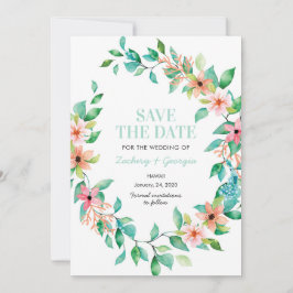 Ilha Tropical Salve os convites para casamento