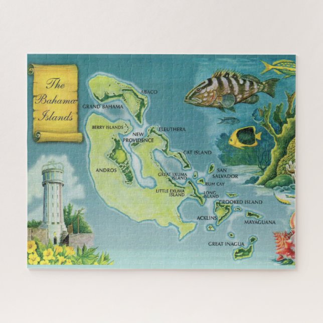 Ilhas Bahamas 16x20 Quebra-cabeça (Horizontal)