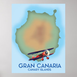 Ilhas Canárias de Gran Canaria, poster de viagens