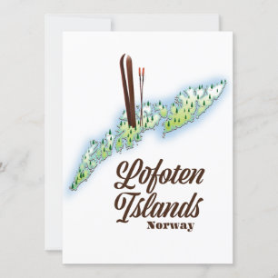 Ilhas Lofoten, Noruega pôster de esqui.