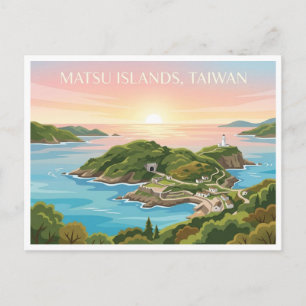 Ilhas Matsu Cartão Postal de Viagem de Taiwan