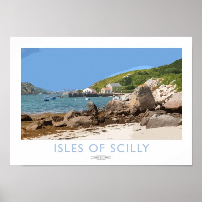 Ilhas Scilly Rail Poster (Frente)