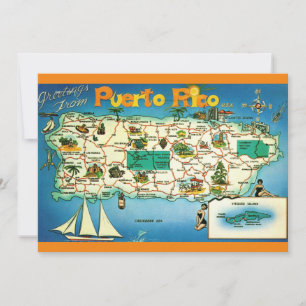Ilhas Vieques de Porto Rico Cartão Postal Grande 5
