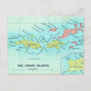 Ilhas Virgens Cartão Postal Antigo