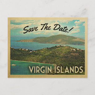 Ilhas Virgens Salvem Cartões Postais De Data Vinta