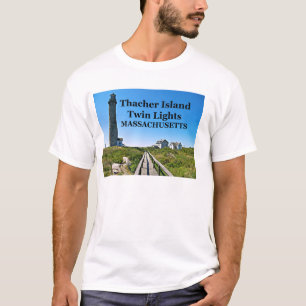 Ilhéu Thacher Luzes Gêmeas, Massachusetts T-Shirt