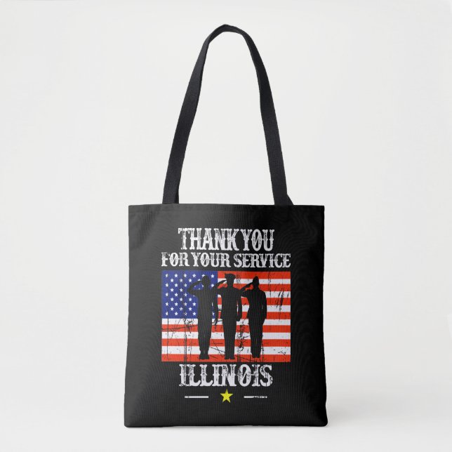 ILLINOIS Bag de Tote de Estado Americano (Frente)
